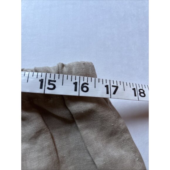 Grace Elements Beige 100% Linen Pants Wide Leg Size XL Beach Life High Waisted - Picture 4 of 5